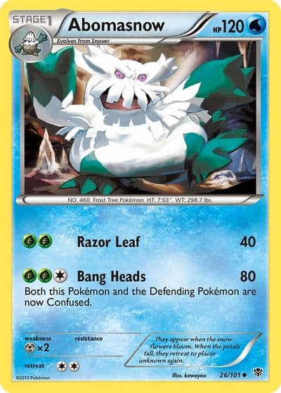 Abomasnow Plasma Blast Pokemon card