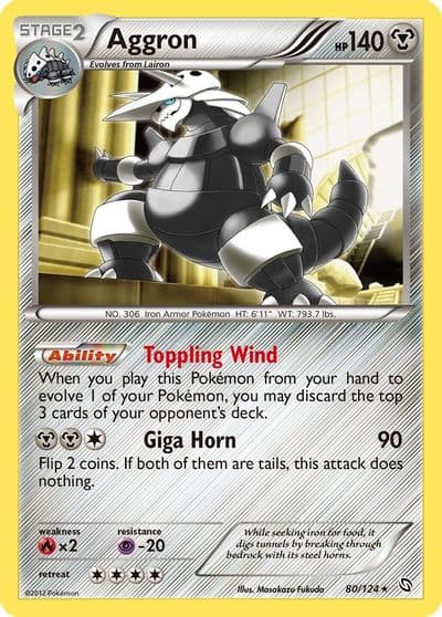 Aggron Dragons Exalted Pokemon card