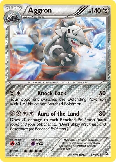 Aggron Plasma Blast Pokemon card