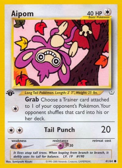 Aipom Neo Revelation Pokemon card