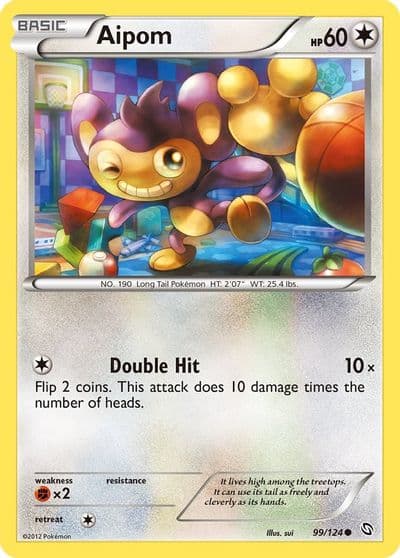 Aipom Dragons Exalted Pokemon card