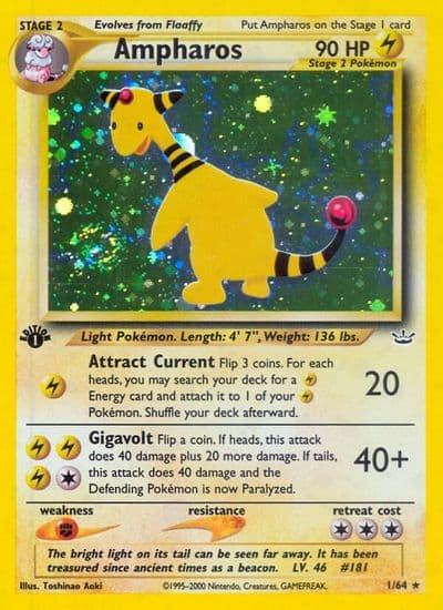 Ampharos Neo Revelation Pokemon card