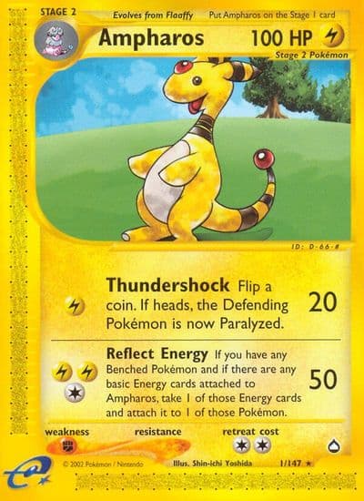 Ampharos Aquapolis Pokemon card