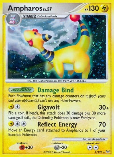 Ampharos Platinum Pokemon card
