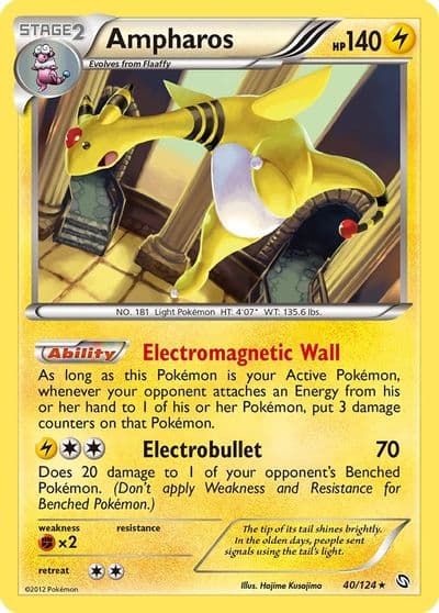 Ampharos Dragons Exalted Pokemon card
