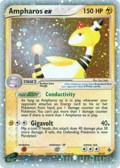 Ampharos ex Dragon Pokemon card