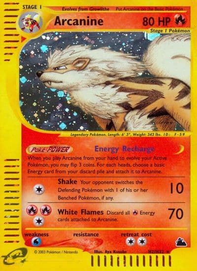 Arcanine (H2) Skyridge Pokemon card