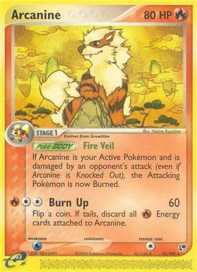 Arcanine Sandstorm Pokemon card