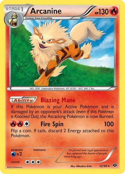 Arcanine (12) Next Destinies Pokemon card