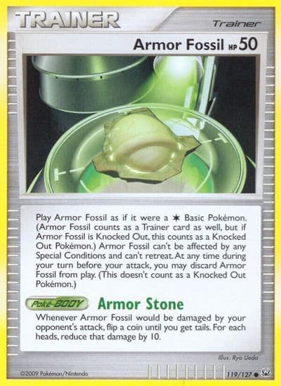 Armor Fossil Platinum Pokemon card