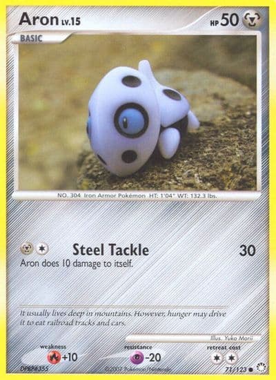 Aron Mysterious Treasures Pokemon card