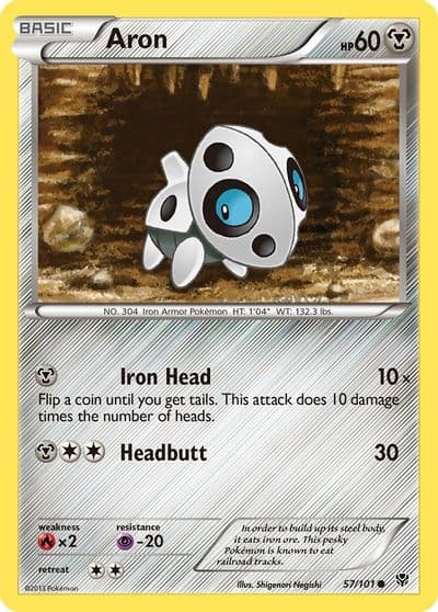 Aron Plasma Blast Pokemon card