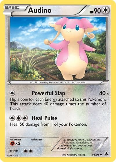 Audino Emerging Powers Pokemon card