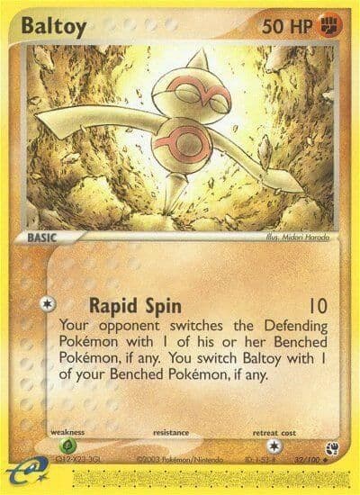 Baltoy Sandstorm Pokemon card