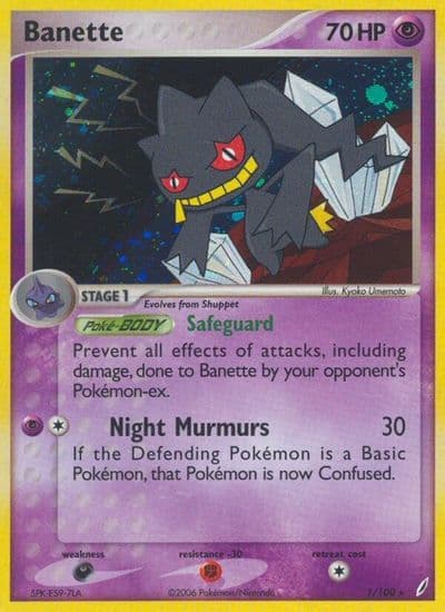 Banette Crystal Guardians Pokemon card