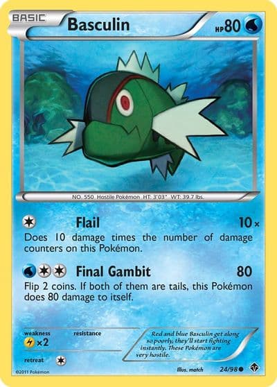 Basculin (24) Emerging Powers Pokemon card