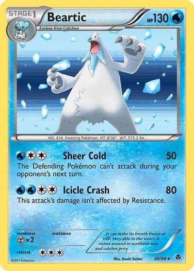 Beartic (30) Emerging Powers Pokemon card