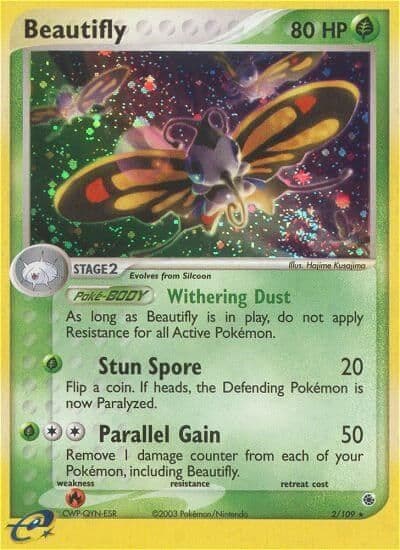 Beautifly Ruby and Sapphire Pokemon card