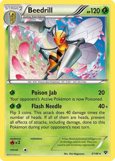 Beedrill XY Base Set Pokemon card