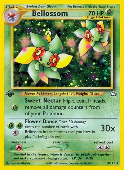 Bellossom Neo Genesis Pokemon card