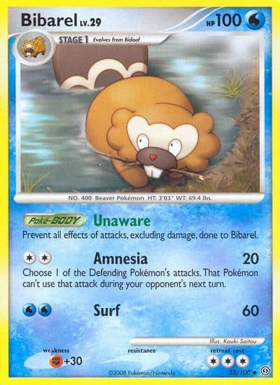 Bibarel Stormfront Pokemon card