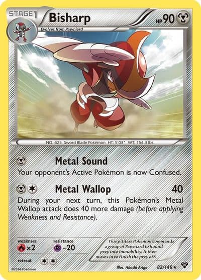 Bisharp XY Base Set Pokemon card