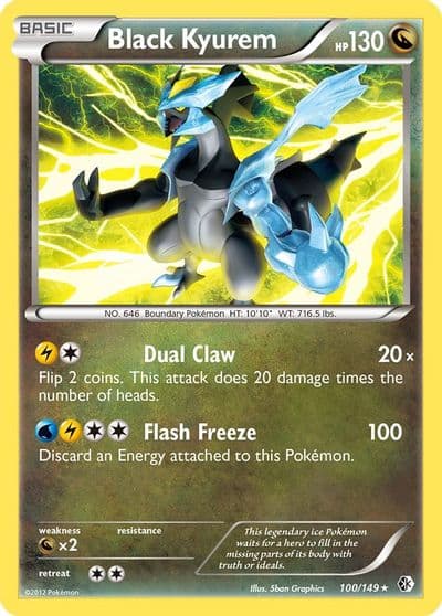 Black Kyurem Boundaries Crossed Pokemon card