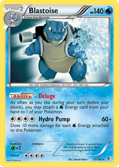 Blastoise Boundaries Crossed Pokemon card