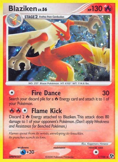 Blaziken Great Encounters Pokemon card