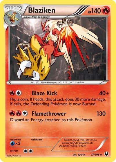 Blaziken Dark Explorers Pokemon card