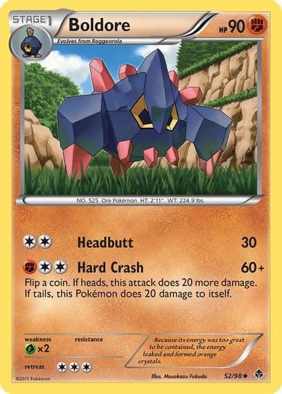 Boldore (52) Emerging Powers Pokemon card