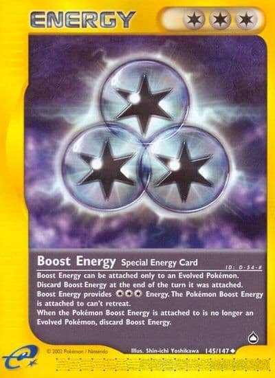 Boost Energy Aquapolis Pokemon card