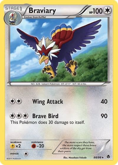 Braviary Emerging Powers Pokemon card