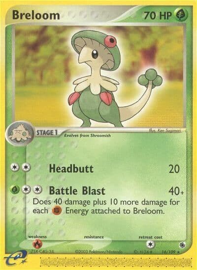 Breloom Ruby and Sapphire Pokemon card