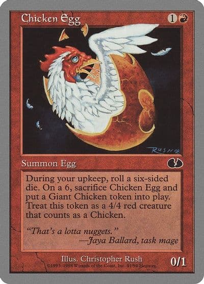 Chicken Egg Unglued Magic card