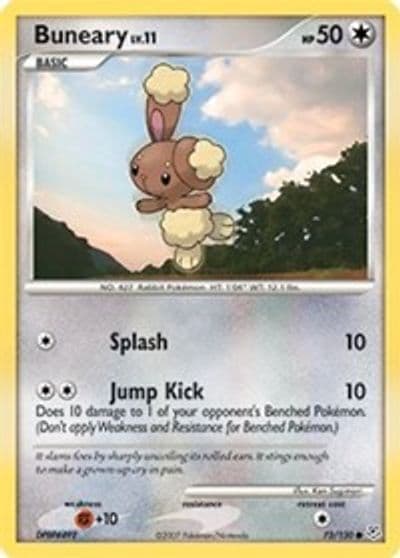 Buneary Diamond and Pearl Pokemon card