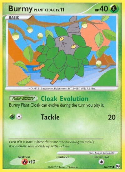 Burmy Plant Cloak Arceus Pokemon card