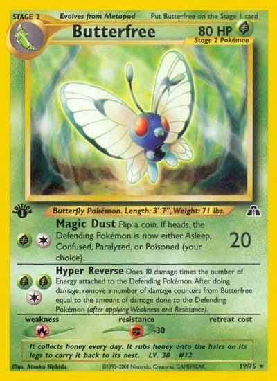 Butterfree Neo Discovery Pokemon card