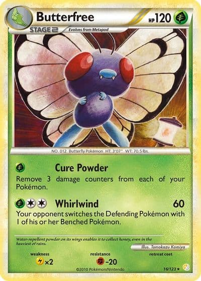 Butterfree HeartGold SoulSilver Pokemon card