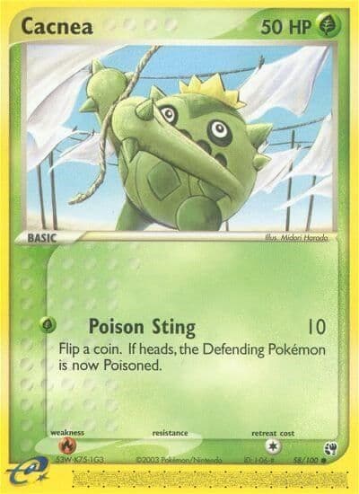 Cacnea Sandstorm Pokemon card