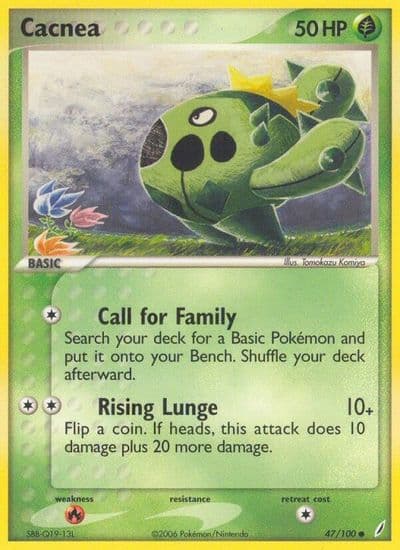 Cacnea Crystal Guardians Pokemon card