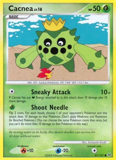 Cacnea Platinum Pokemon card