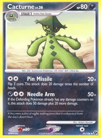 Cacturne Great Encounters Pokemon card