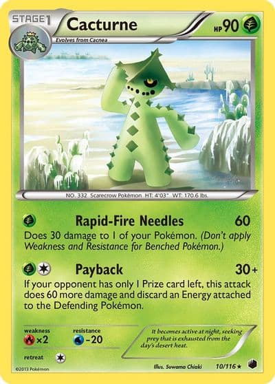 Cacturne Plasma Freeze Pokemon card