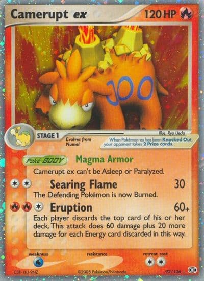 Camerupt ex Emerald Pokemon card