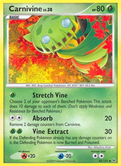 Carnivine (43) Platinum Pokemon card
