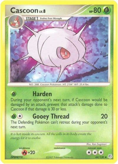 Cascoon Diamond and Pearl Pokemon card