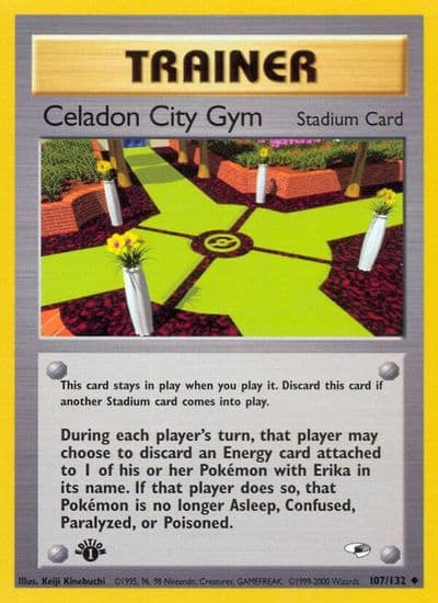 Celadon City Gym Gym Heroes Pokemon card