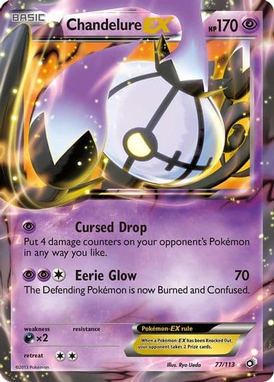 Chandelure EX Legendary Treasures Pokemon card