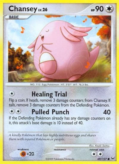 Chansey Platinum Pokemon card